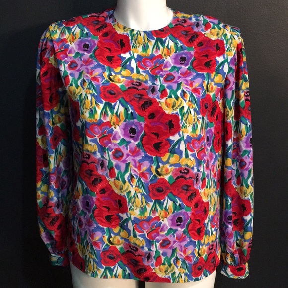FREEDOM FLORAL STATEMENT WOVEN TOP